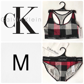 カルバンクライン(Calvin Klein)のレア 新品 下着 USA カルバンクライン CK スポブラ ショーツ セット M(ブラ&ショーツセット)