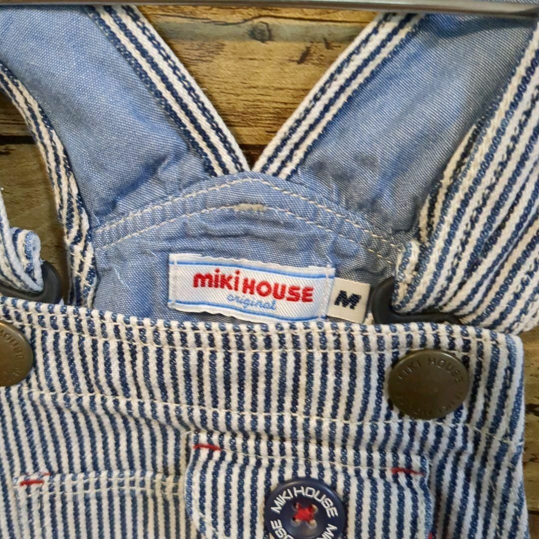 mikihouse(ミキハウス)の【MIKIHOUSE】ジャンパースカート　デニム　80cm キッズ/ベビー/マタニティのベビー服(~85cm)(ワンピース)の商品写真