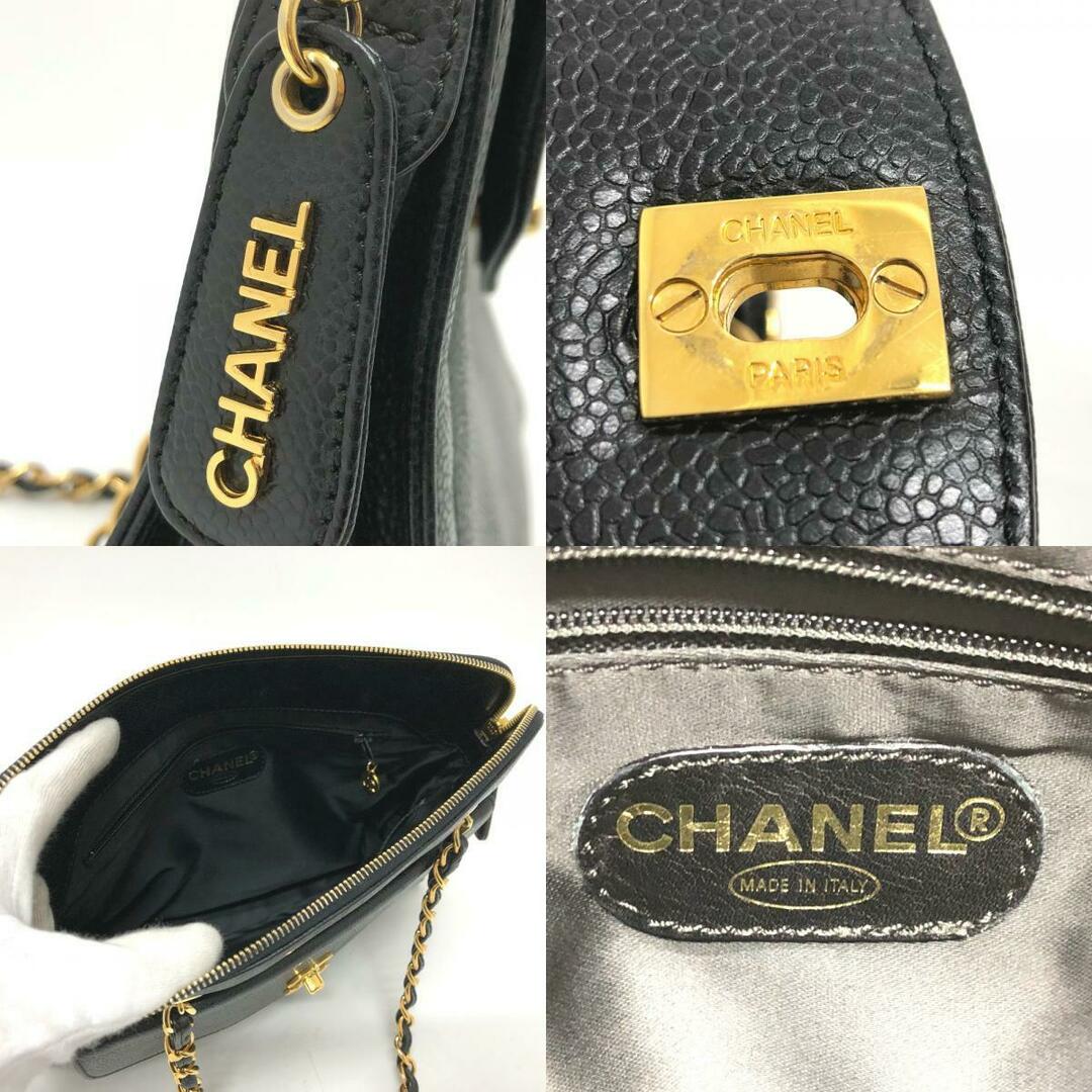 CHANEL(シャネル)のシャネル CHANEL ココマーク チェーン カバン ショルダーバッグ キャビアスキン ブラック レディースのバッグ(ショルダーバッグ)の商品写真