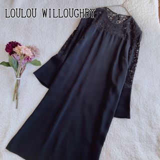 LOULOU WILLOUGHBY ルルウィルビー　レース切替ワンピース　S