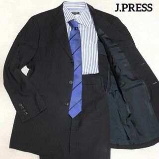 ジェイプレス(J.PRESS)のジェイプレス　スーツセット　ダークグレー　L相当　美品　モヘヤ10%(セットアップ)