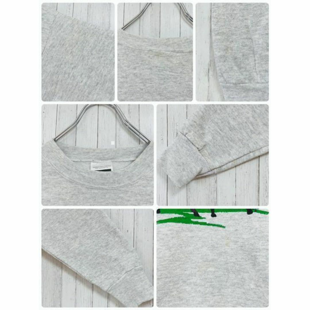 タルテックス　ヴィンテージ　スウェット　ビッグプリント　ライトグレー　裏起毛　M メンズのトップス(スウェット)の商品写真