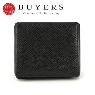 ルイヴィトン(LOUIS VUITTON)の【中古】 ルイ・ヴィトン コインケース ポルト・モネ・ボワット M30382 タイガ アルドワーズ ブラック シルバー金具 コンパクト 小物 小銭入れ レディース メンズ LOUIS VUITTON(コインケース)