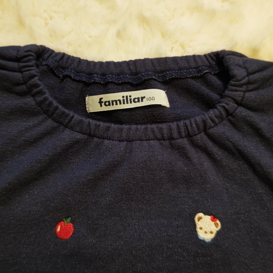 familiar(ファミリア)のfamiliar ファミリア ベスト トップス 半袖 100 キッズ/ベビー/マタニティのキッズ服女の子用(90cm~)(Tシャツ/カットソー)の商品写真
