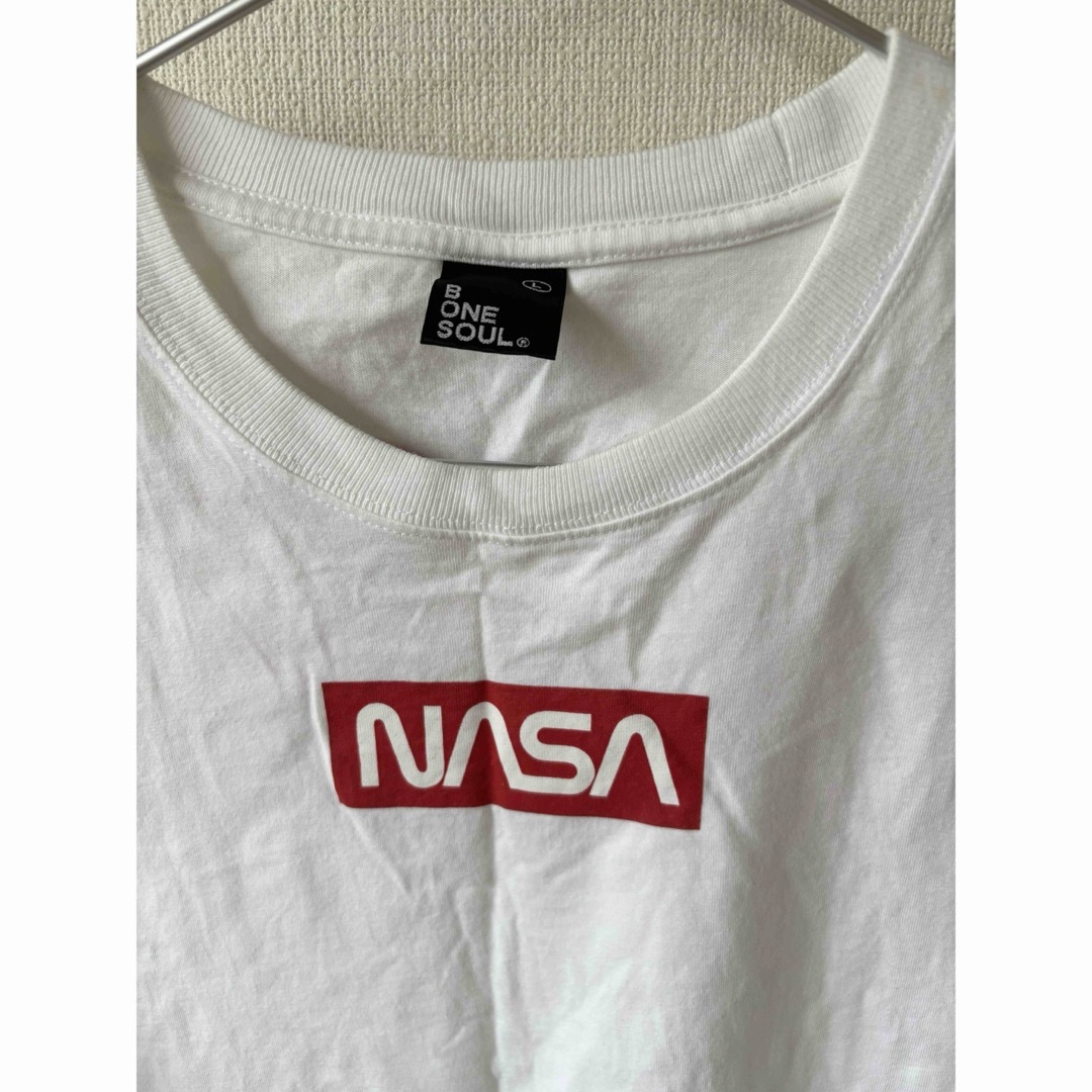 メンズ B ONE SOUL  NASA ロゴプリント 白 半袖Tシャツ メンズのトップス(Tシャツ/カットソー(半袖/袖なし))の商品写真