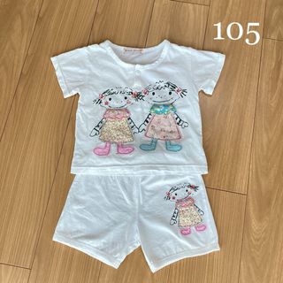 韓国子供服　半袖　セットアップ　105(Tシャツ/カットソー)