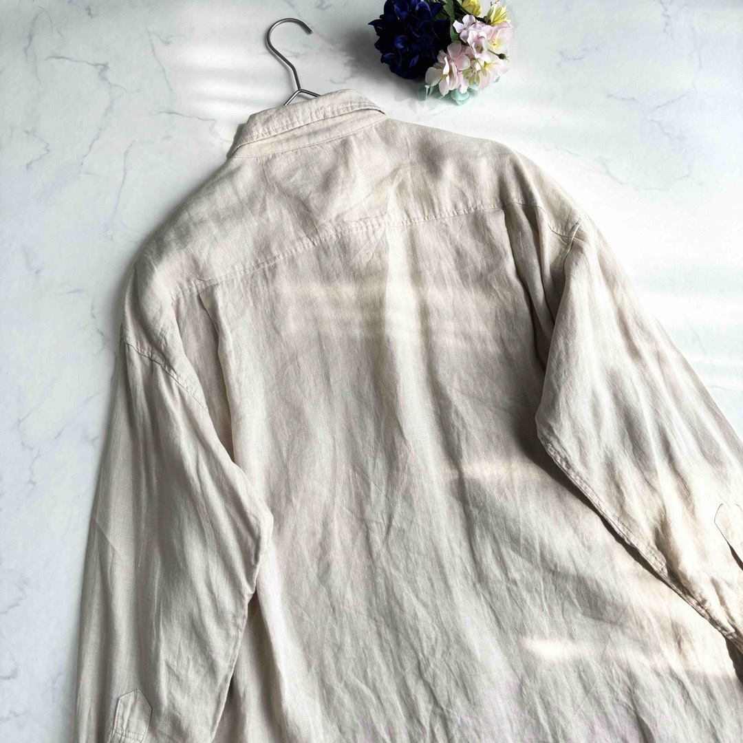 MUNICH(ミューニック)のMunich リネンチュニックシャツ ゆったり 長袖 羽織 レディースのトップス(シャツ/ブラウス(長袖/七分))の商品写真