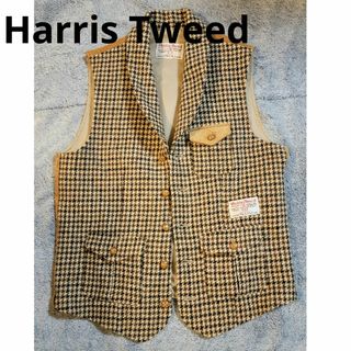 ハリスツイード(Harris Tweed)のHarris Tweed ハリスツイード ベスト 英国風 千鳥格子 美品(ベスト)