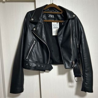 ZARA - 未使用タグ付　ZARA フェイクレザーライダース