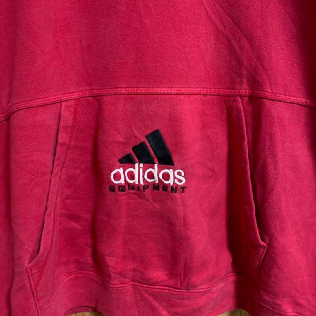 adidas(アディダス)のアディダス 80s 2XL デカロゴ フーディ パーカー USA古着 90s メンズのトップス(パーカー)の商品写真