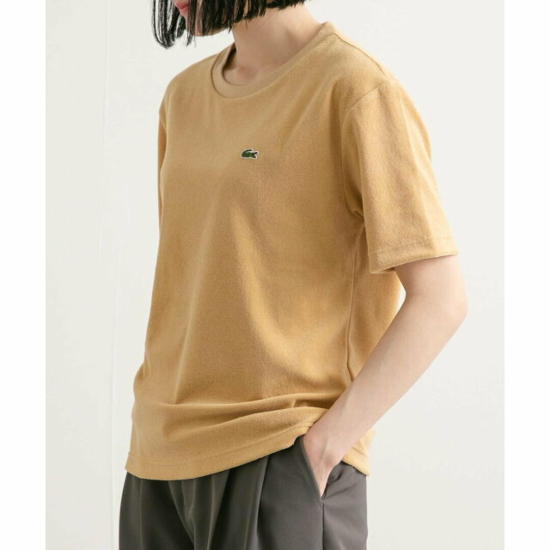 URBAN RESEARCH DOORS(アーバンリサーチドアーズ)の【ホワイト】『別注』LACOSTE*DOORS パイルクルーネックTシャツ レディースのトップス(カットソー(長袖/七分))の商品写真