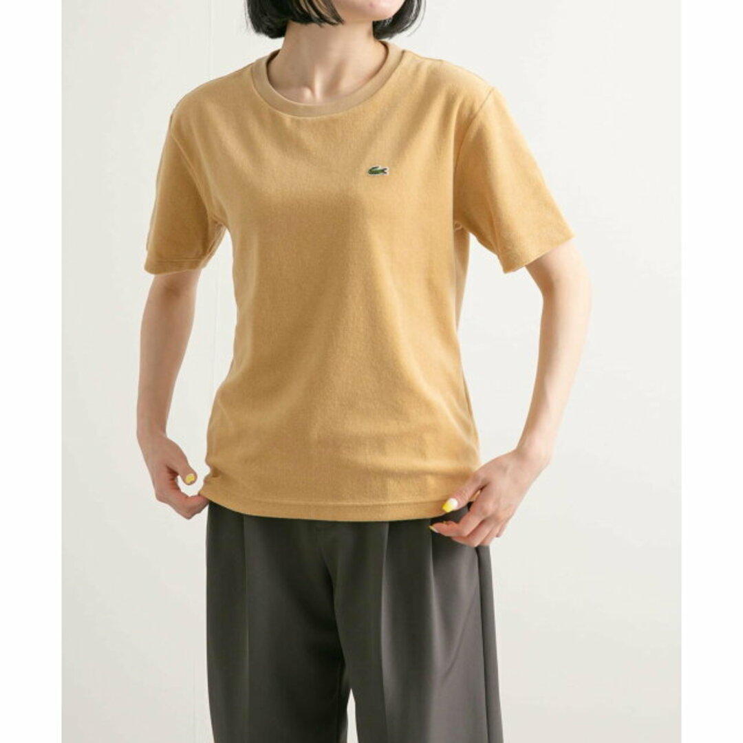 URBAN RESEARCH DOORS(アーバンリサーチドアーズ)の【ホワイト】『別注』LACOSTE*DOORS パイルクルーネックTシャツ レディースのトップス(カットソー(長袖/七分))の商品写真