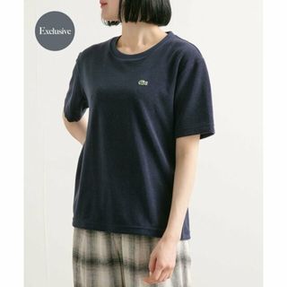 アーバンリサーチドアーズ(URBAN RESEARCH DOORS)の【ネイビー】『別注』LACOSTE*DOORS パイルクルーネックTシャツ(カットソー(長袖/七分))