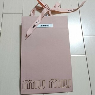 miumiu - ♥️リボン付き ミュウミュウ ショッパー ♥️③手提げ紙袋