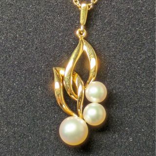 ミキモト(MIKIMOTO)の881ミキモトパールネックレスK18YGイエローゴールド約4.5mm～6.0mm(ネックレス)