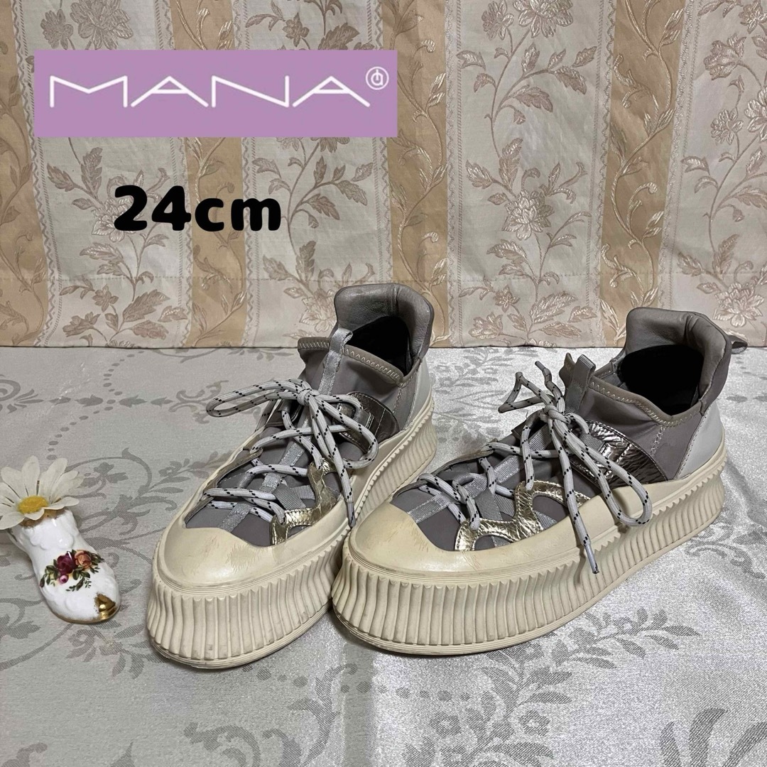 MANA 厚底 ブロック スニーカー 24cm レディースの靴/シューズ(スニーカー)の商品写真