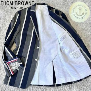 THOM BROWNE - 【USA製】トムブラウン 2008FW ストライプ柄 テーラードジャケット 3