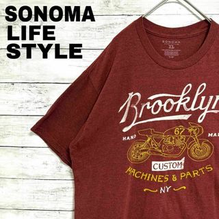 ソノマ(sonoma)の85p SONOMA 薄手 半袖Tシャツ オートバイ US企業 メンズ夏物古着(Tシャツ/カットソー(半袖/袖なし))