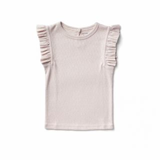 SOOR PLOOM - SOOR PLOOM FRILL TEE SORBET POINTELLE 4y