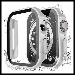 Apple Watch 44mm専用 ケース 全面保護カバー 防水 シルバー(その他)