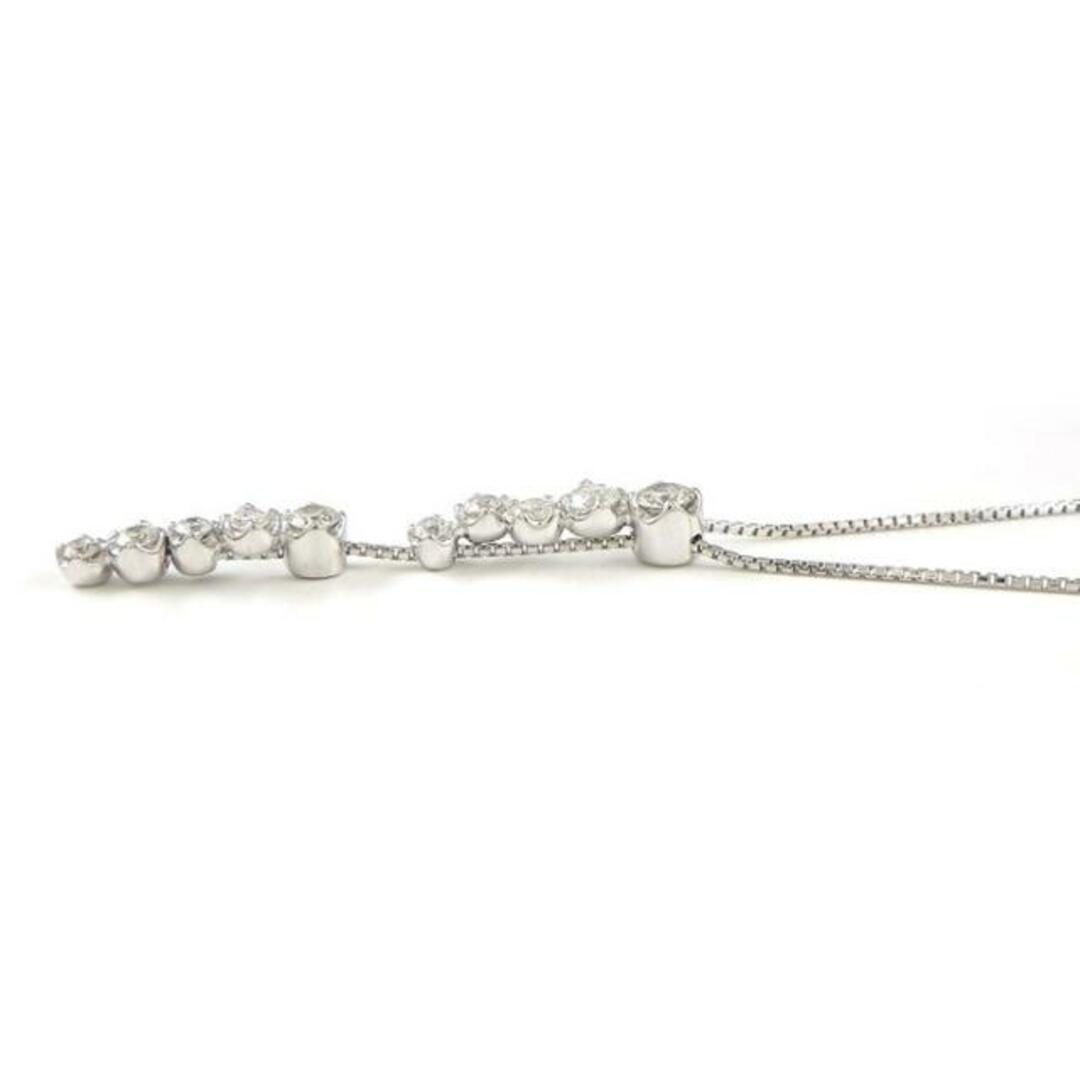 【ダイヤモンド】 ネックレス リンク ダイヤモンド 計0.70ct K18WG 【中古】 レディースのアクセサリー(ネックレス)の商品写真