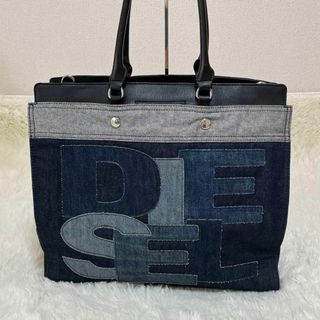 DIESEL - 【未使用級！美品✨】DIESEL トートバッグ　デニム　レザー