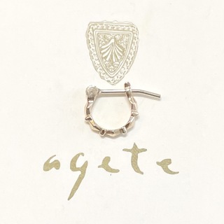 【agete】アガット K10 フープピアス シングルピアス
