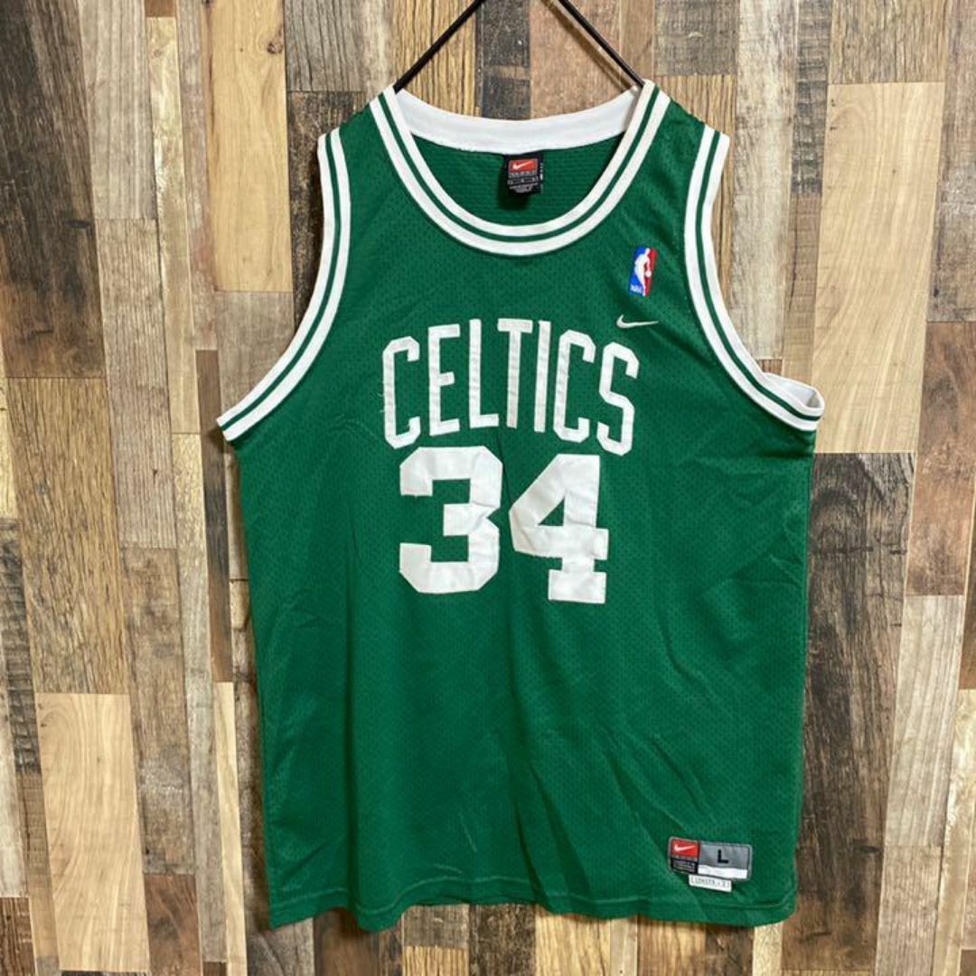 NIKE(ナイキ)のナイキ NBA セルティックス バスケ チームロゴ ユニフォーム USA古着 緑 メンズのトップス(Tシャツ/カットソー(半袖/袖なし))の商品写真