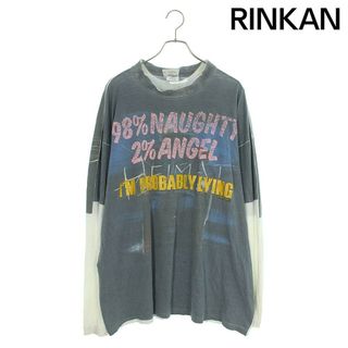 ヴェトモン(VETEMENTS)のヴェトモン  18AW  Demna's Favorite Naughty Angel L/S Tee UAH19TR327 転写プリントオーバーサイズ長袖カットソー メンズ S(Tシャツ/カットソー(七分/長袖))