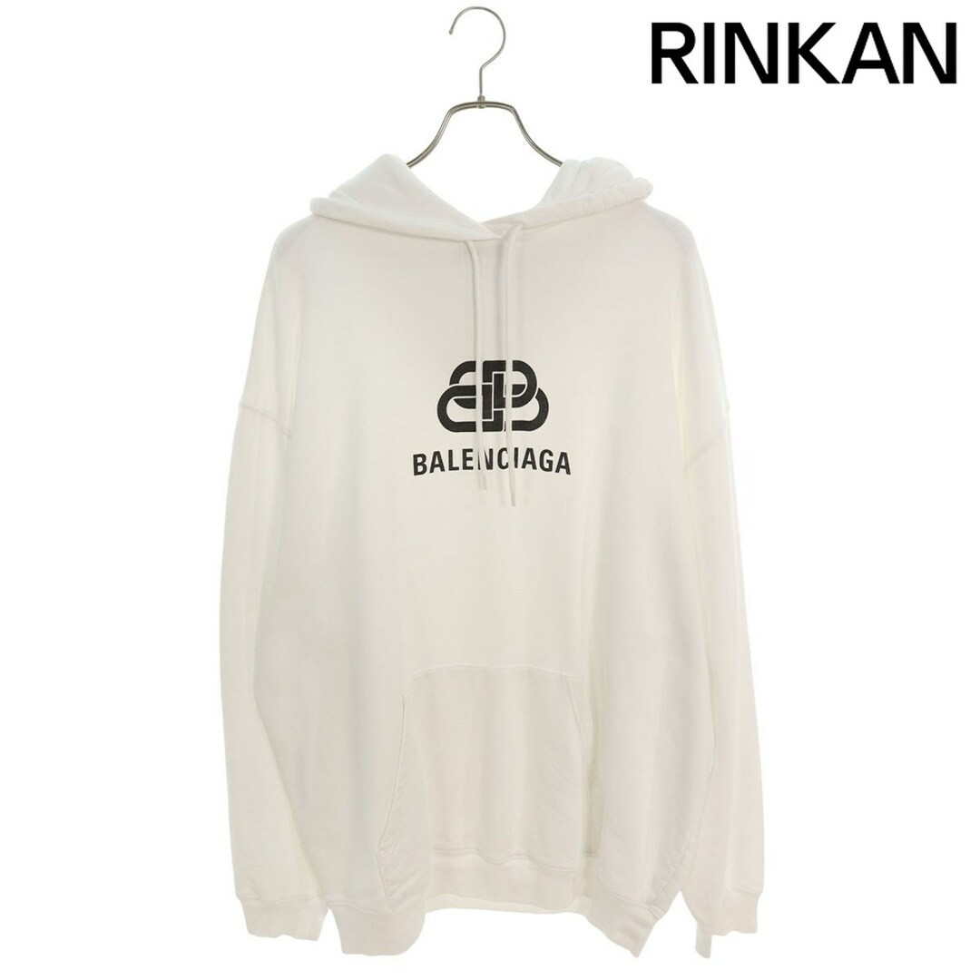 BALENCIAGA - バレンシアガ  578138 TEV19 BBロゴプリントプルオーバーパーカー メンズ L
