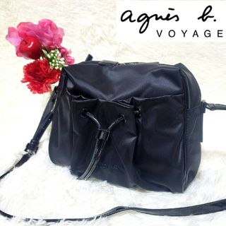 アニエスベー(agnes b.)の【極美品】アニエスベー ボヤージュ ショルダーバッグ ナイロン エナメル 軽量(ショルダーバッグ)