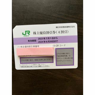 JR東日本　株主優待割引券1枚 2024年6月30日まで(鉄道乗車券)