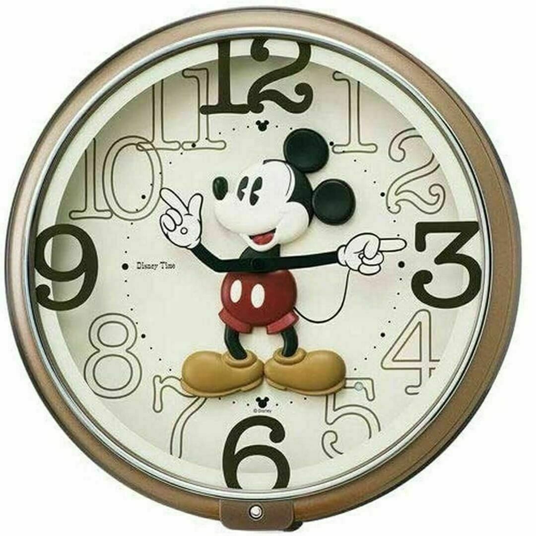 Disney(ディズニー)のディズニー6曲入りミッキー掛時計　FW576B　定価¥18,700-(税込) インテリア/住まい/日用品のインテリア小物(掛時計/柱時計)の商品写真