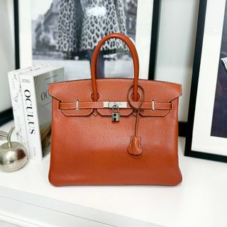 エルメス(Hermes)のHERMES エルメス バーキン35 ヴァッシュリエジェ ブリック(ハンドバッグ)