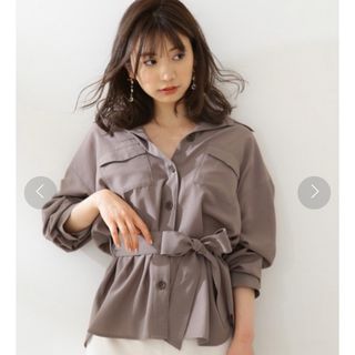 プロポーションボディドレッシング(PROPORTION BODY DRESSING)の《田中みな実さん着用》　ベルト付サファリシャツ(シャツ/ブラウス(長袖/七分))