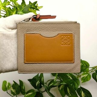 ロエベ(LOEWE)のロエベ　フラグメントケース　コインカードホルダーラージ　ベージュ　ブラウン(財布)