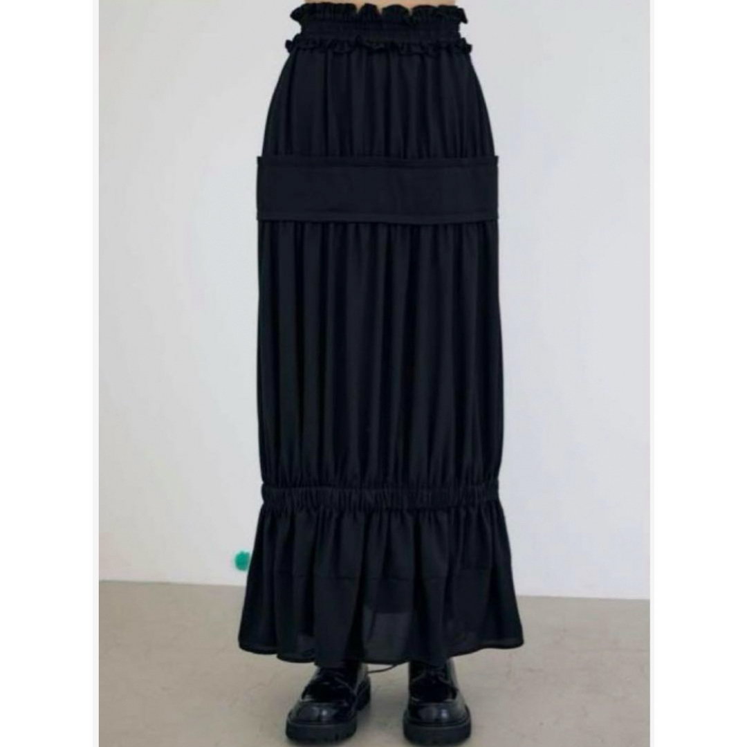 ENFOLD - 【2023SS】 新品 ENFOLD GATHER PEPLUM SKIRT 黒の通販 ENFOLD - 【2023SS】 新品 ENFOLD GATHER PEPLUM SKIRT 黒の通販
