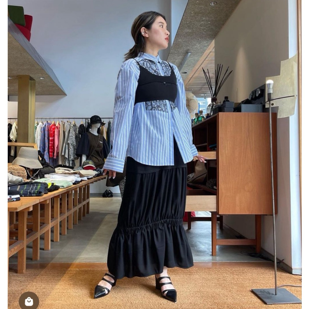 ENFOLD - 【2023SS】 新品 ENFOLD GATHER PEPLUM SKIRT 黒の通販 ENFOLD - 【2023SS】 新品 ENFOLD GATHER PEPLUM SKIRT 黒の通販