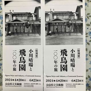 小川晴暘と飛鳥園100年の旅　チケット2枚