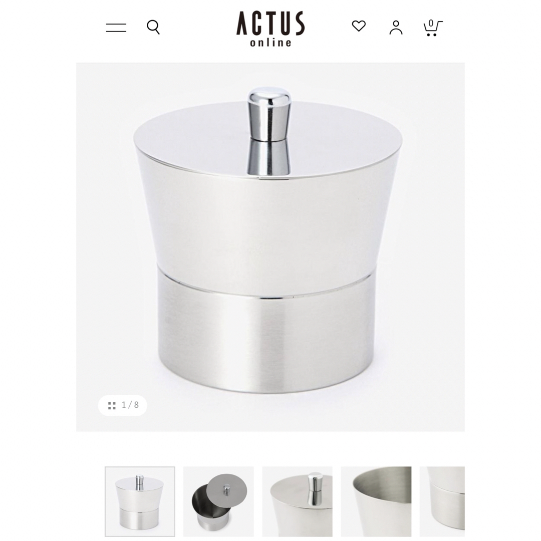 ACTUS(アクタス)の【未使用】ACTUS 2TONE ディスペンサー＆コットンボックス インテリア/住まい/日用品のインテリア/住まい/日用品 その他(その他)の商品写真