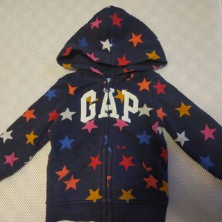 ベビーギャップ(babyGAP)のベビー ギャップ 80 星 パーカー  ジップ トレーナー スウェット(トレーナー)