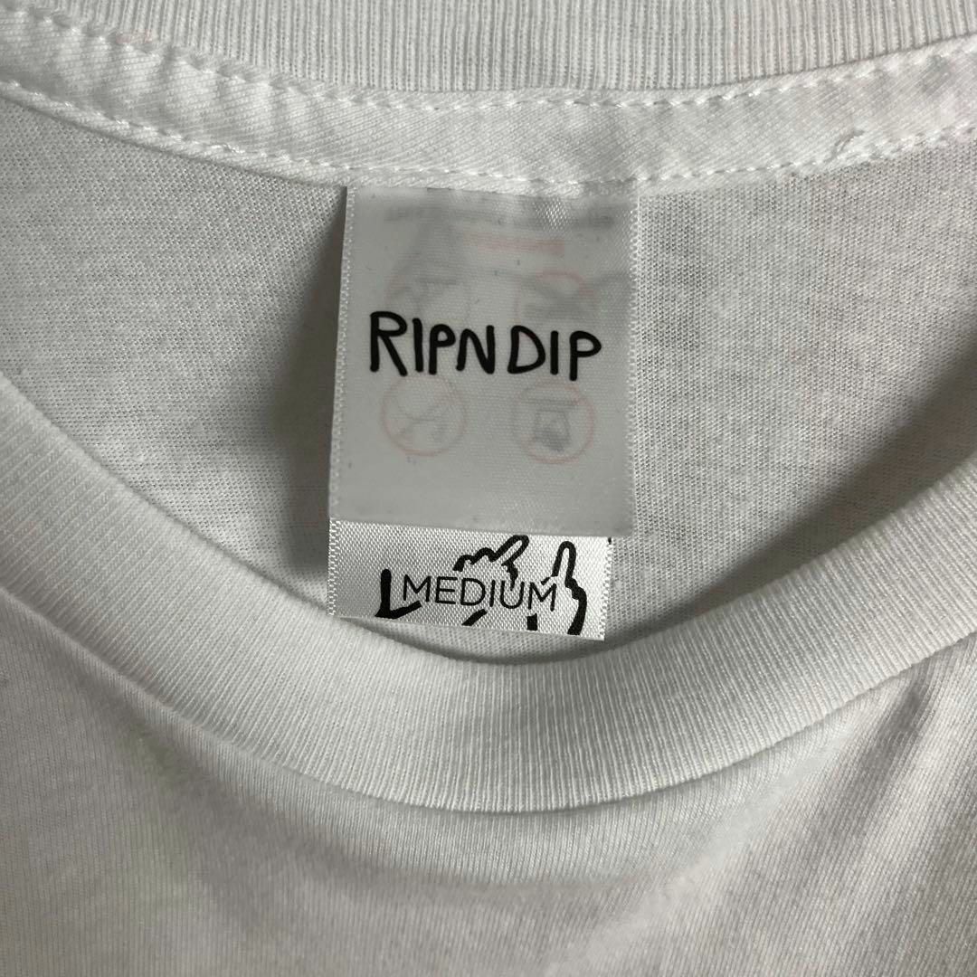 RIPNDIP(リップンディップ)の【希少デザイン】リップンディップ⭐︎東京限定桜猫バックプリントTシャツ 即完売 メンズのトップス(Tシャツ/カットソー(半袖/袖なし))の商品写真