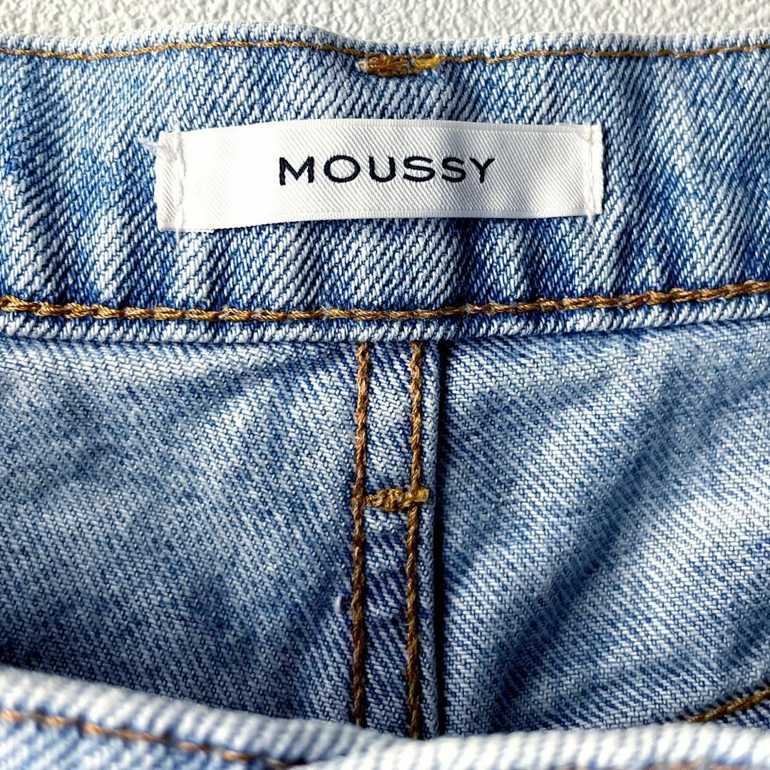 moussy(マウジー)のMOUSSY レディース デニム ジーンズ ダメージ加工 ライトブルー 26 レディースのパンツ(デニム/ジーンズ)の商品写真