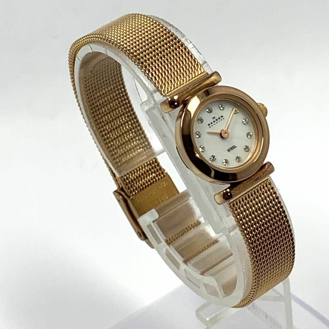 SKAGEN(スカーゲン)の350 稼働品 SKAGEN DENMARK レディース 腕時計 12石 人気 レディースのファッション小物(腕時計)の商品写真