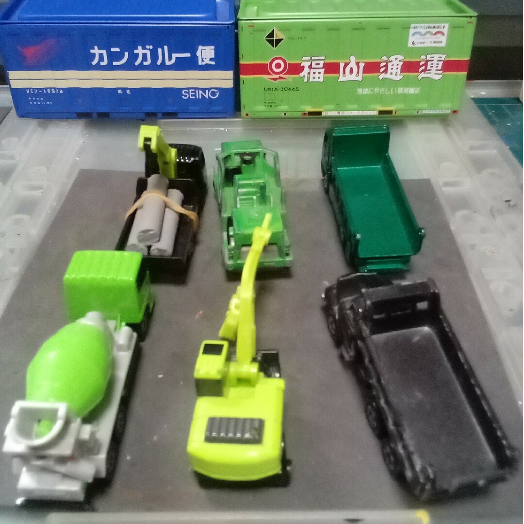 Takara Tomy(タカラトミー)のトミカ博  非売品トミカ　建設車両 / 工事車両　BLACK & GREEN エンタメ/ホビーのおもちゃ/ぬいぐるみ(ミニカー)の商品写真