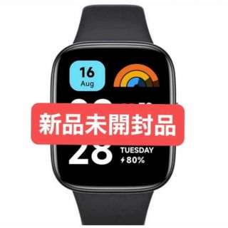 シャオミ(Xiaomi)の新品未開封XIAOMIシャオミRedmi Watch 3 Active ブラック(スマートフォン本体)