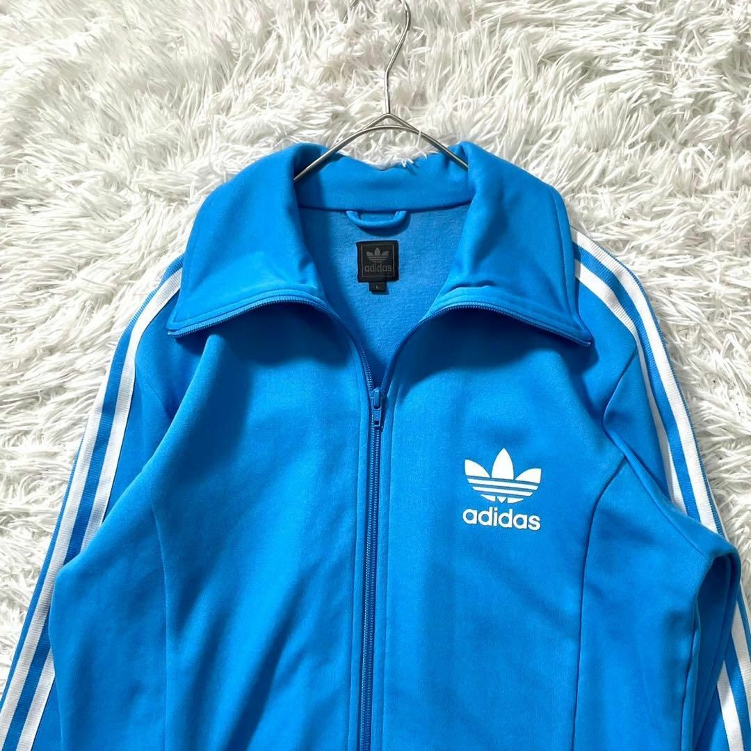 adidas(アディダス)の★極美品 アディダス トラックジャケット ベッケンバウアー 万国旗タグ 青 L メンズのトップス(ジャージ)の商品写真