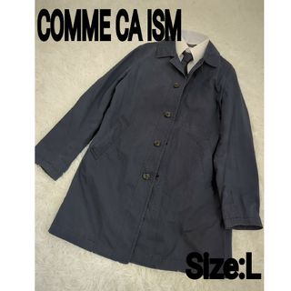 COMME CA ISM - COMME CA ISM　スプリングコート　ステンカラー　ネイビー　ロングメンズ