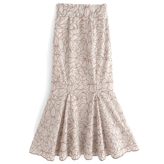 グレイル(GRL)のGRL グレイル　花柄刺繍マーメイドスカート ta022(ロングスカート)