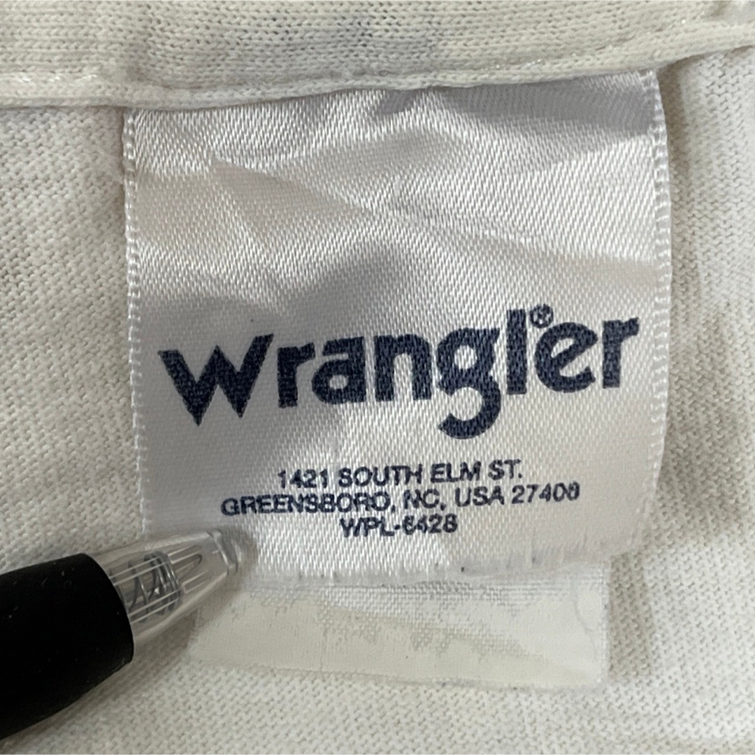 Wrangler(ラングラー)の【ラングラー】半袖Tシャツ　アメリカンバイク　アメリカ国旗　ホワイト白　羽F9 メンズのトップス(Tシャツ/カットソー(半袖/袖なし))の商品写真